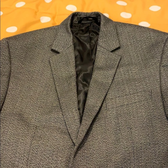 Macy’s men’s gray houndstooth oversized blazer, size 40R. - Picture 2 of 6
